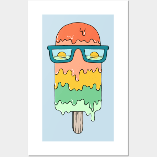 Hot Ice Cream Summer Posters and Art